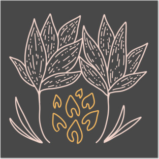 Botanical doodle Posters and Art