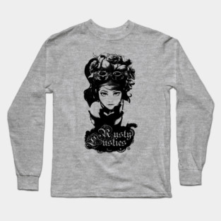 Rusty Lusties 01 (B&W) Long Sleeve T-Shirt