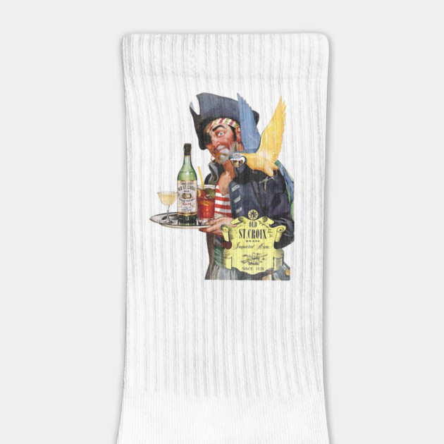 The Pirate with Parrot St Croix Rum Vintage Look by Joaddo