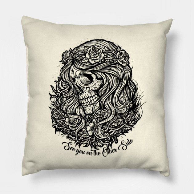SEE YOU ON THE OTHER SIDE Pillow by artslaves