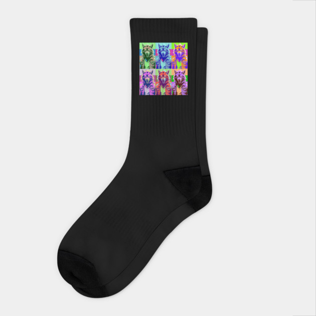 Wolfman Retro Style Socks by Grave Digs