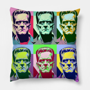 Frankenstein Retro Style Pillow