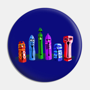 Adventureland Tiki Drums Color Pin