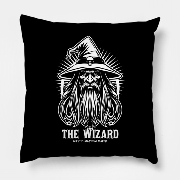 THE WIZARD Pillow by artslaves