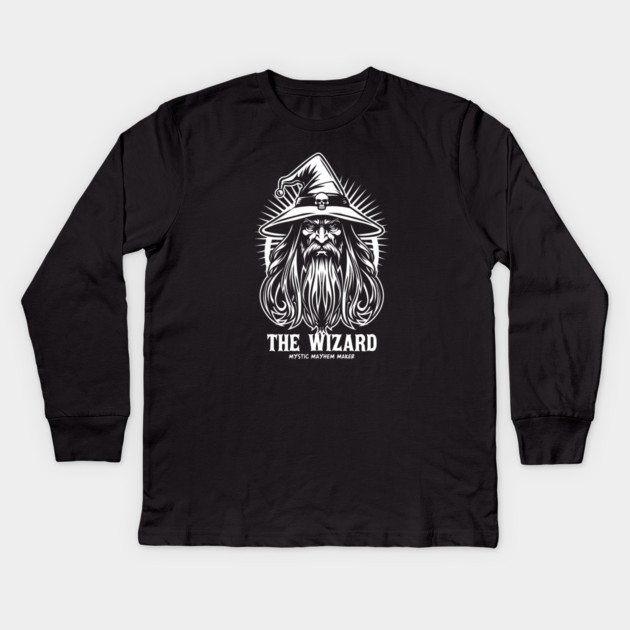 THE WIZARD Kids Long Sleeve T-Shirt by artslaves