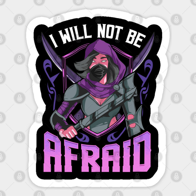 Female Ninja Character I will not be Afraid Halloween Sticker by creative