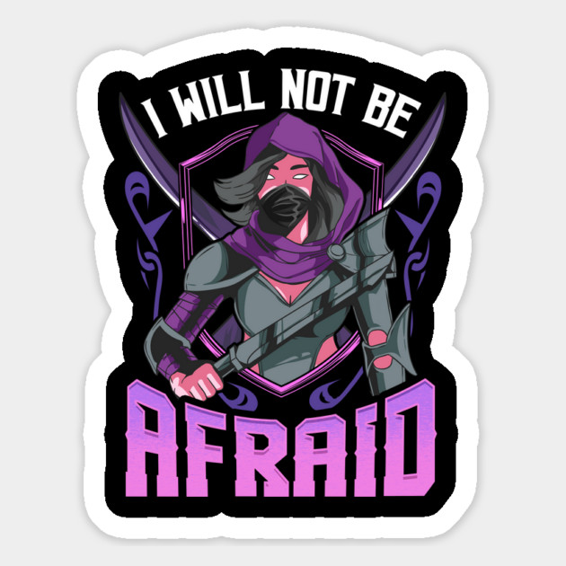 Female Ninja Character I will not be Afraid Halloween Magnet by creative