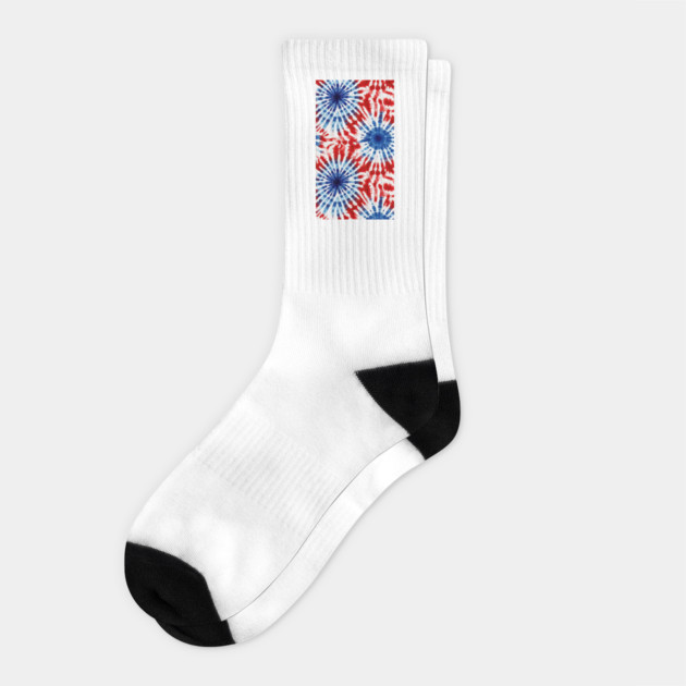 4th of July Patriotic American Fireworks Socks by JessArty