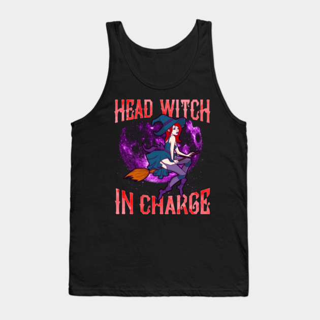 Head Witch in Charge Halloween Cute Funny Tank Top by creative