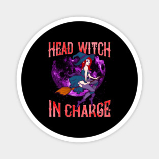 Head Witch in Charge Halloween Cute Funny Magnet