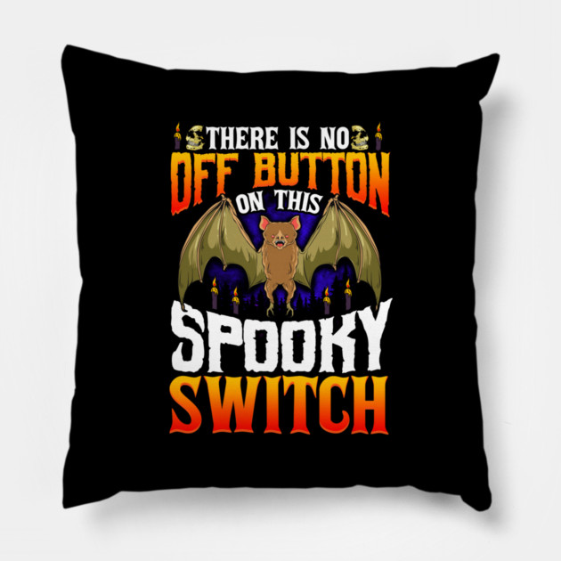Halloween Spooky Bat Switch Funny Pillow by creative
