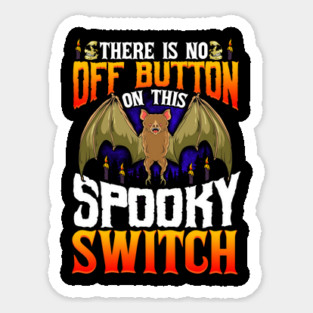 Halloween Spooky Bat Switch Funny Sticker