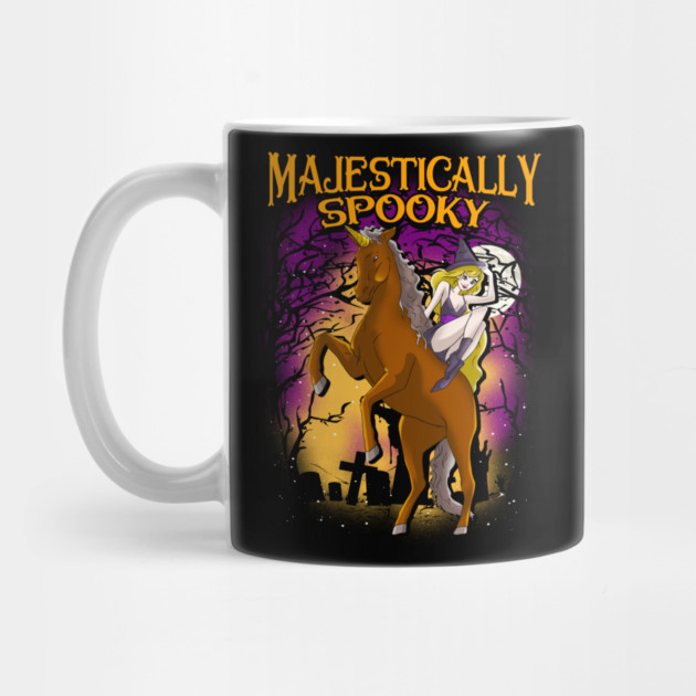 Majestically Spooky Witch & Unicorn Halloween Funny T-Shirt by creative