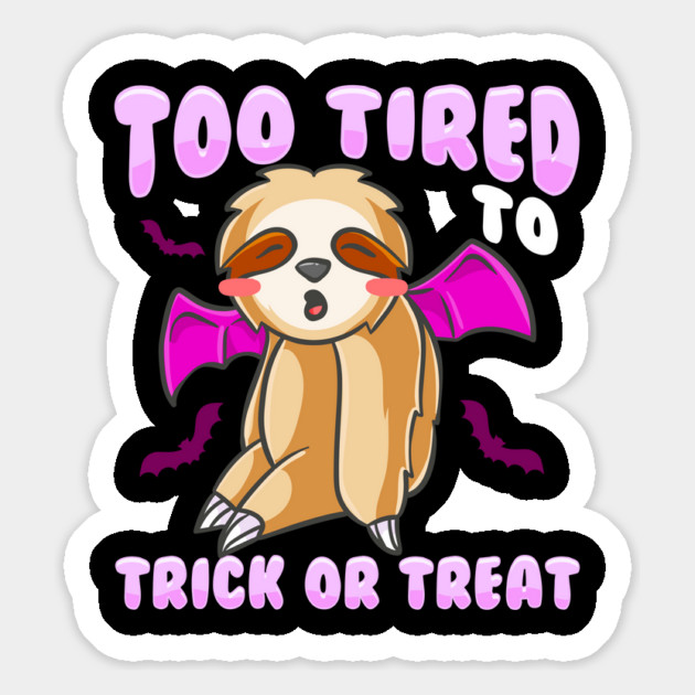 Trick or Treat Sloth Cute Halloween Funny Magnet by creative