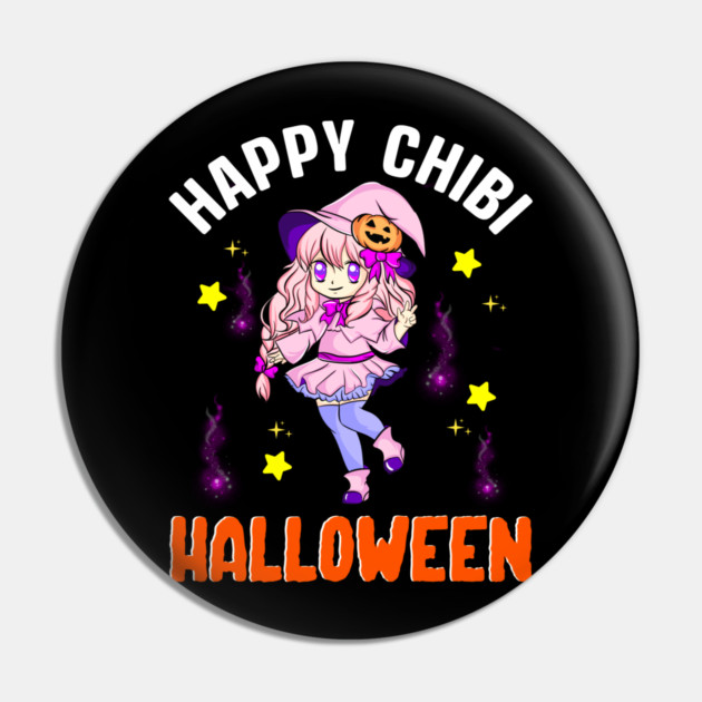 Halloween Chibi Witch Anime Manga Character Gift Pin by creative