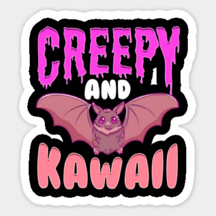 Halloween Creepy and Kawaii Cute Bat Character Gift Sticker