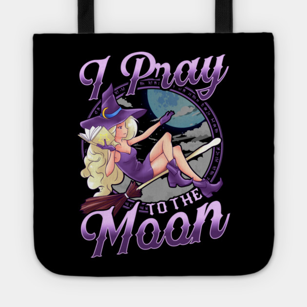 Halloween Witch I Pray To the Moon Anime Manga Vintage Tote by creative