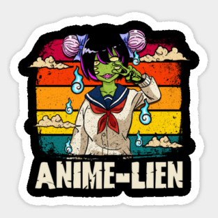 Halloween Cute Anime Alien Cosplay Manga Character Gift Sticker