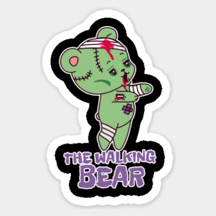 The Walking Bear Funny Halloween Zombie Bear Character Magnet