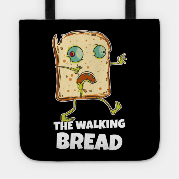 The Walking Bread Funny Halloween Zombie Bread Character Tote by creative