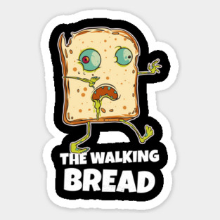 The Walking Bread Funny Halloween Zombie Bread Character Sticker