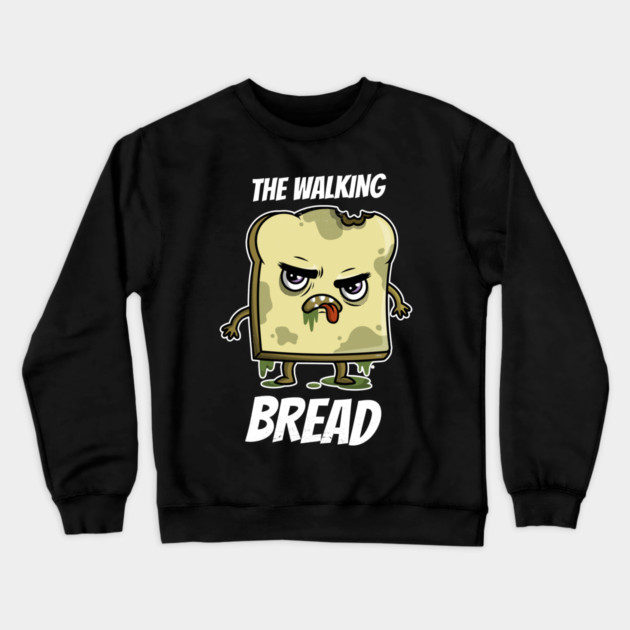 The Walking Bread Funny Halloween Kawaii Zombie Bread Character Crewneck Sweatshirt by creative