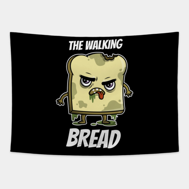 The Walking Bread Funny Halloween Kawaii Zombie Bread Character Tapestry by creative