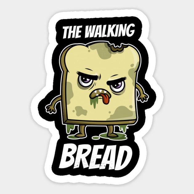 The Walking Bread Funny Halloween Kawaii Zombie Bread Character Magnet by creative