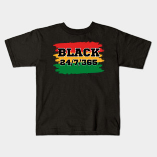 Black 24/7/365 Kids T-Shirt