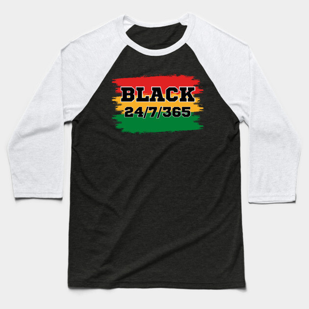 Black 24/7/365 Baseball T-Shirt by UrbanLifeApparel