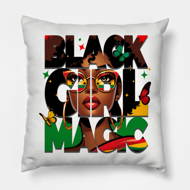 Black Girl Magic Pillow by UrbanLifeApparel
