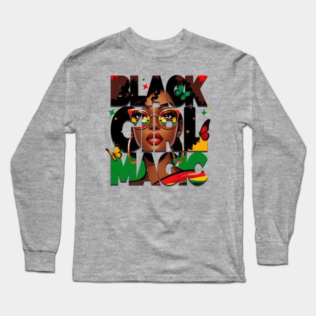 Black Girl Magic Long Sleeve T-Shirt by UrbanLifeApparel