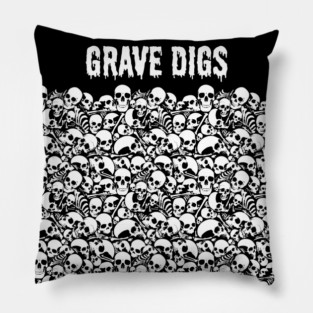 Grave Digs Pile of Skulls Pillow