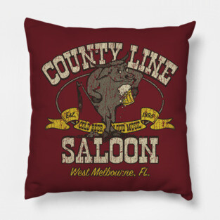 County Line Saloon Pillow