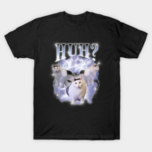 Huh Cat Meme Chunky Ben 90s Bootleg Rap Vintage Graphic T-Shirt