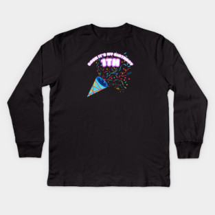 Bruh It's My 1th Birthday Kids Long Sleeve T-Shirt