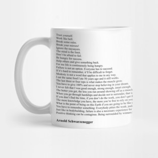Arnold Schwarzenegger Quotes Mug