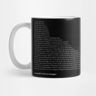 Arnold Schwarzenegger Quotes Mug