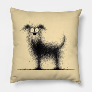 Shaggy dog - Scruffy Doodle Dog Pillow