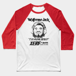 WOLFMAN JACK - 80s Rock Radio DJ Baseball T-Shirt