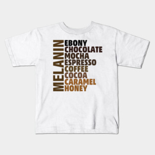 Melanin - shades of beauty Kids T-Shirt