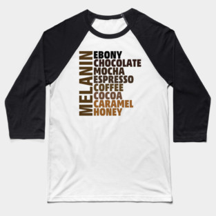 Melanin - shades of beauty Baseball T-Shirt