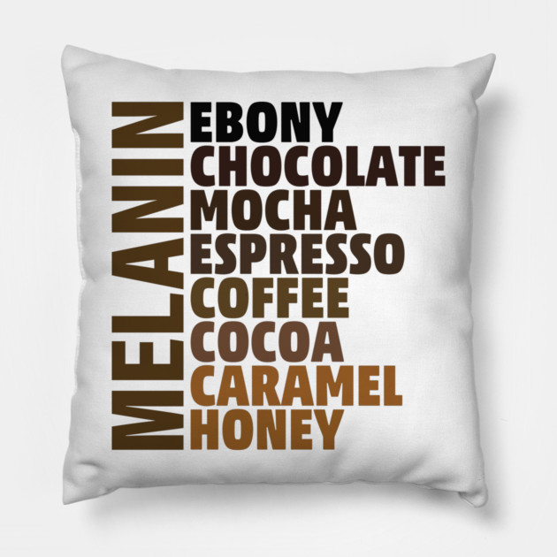 Melanin - shades of beauty Pillow by UrbanLifeApparel