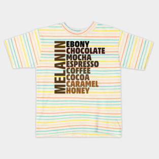 Melanin - shades of beauty Kids T-Shirt