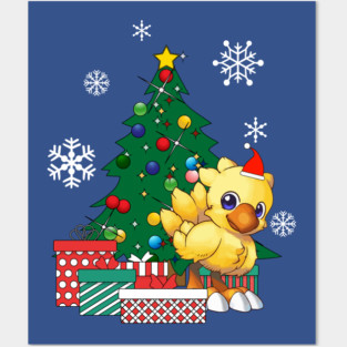 Chocobo Around The Christmas Tree Posters and Art
