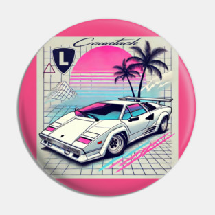 White Countach Pin