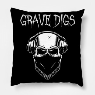 Grave Digs Renegade of Funk Skull Pillow