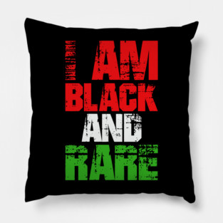I AM BLACK AND RARE Pillow