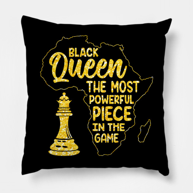 Black Queen, The most powerful piece in the game Pillow by UrbanLifeApparel