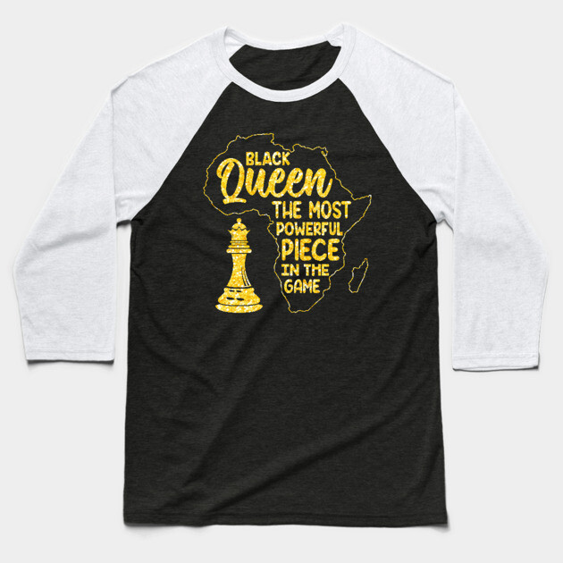 Black Queen, The most powerful piece in the game Baseball T-Shirt by UrbanLifeApparel